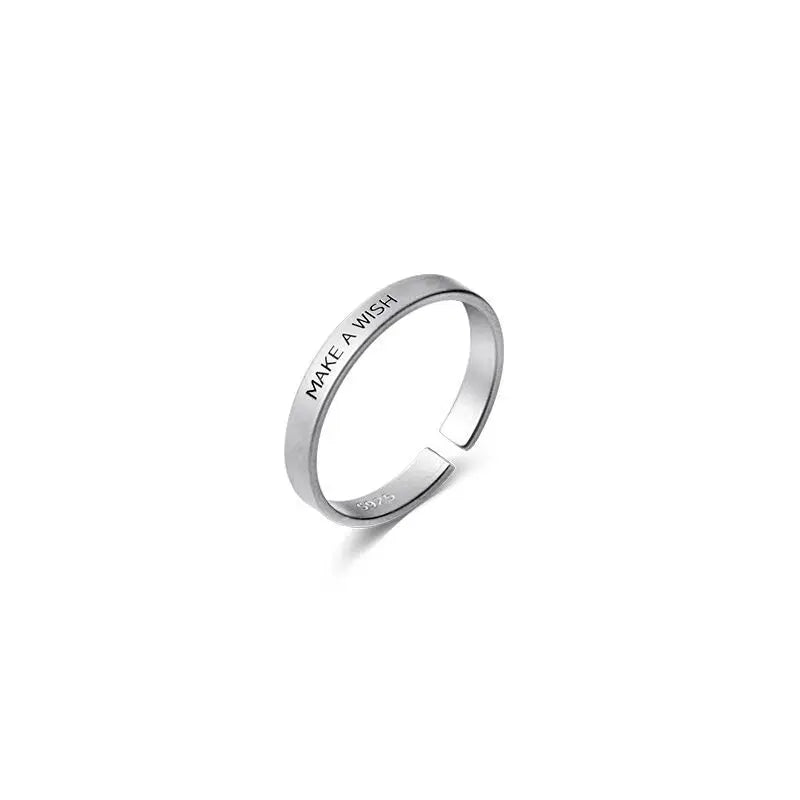 925 Sterling Silver Make A WISH Adjustable Rings For Women Wedding Luxury Quality Jewelry Wholesale Your Shop Mania