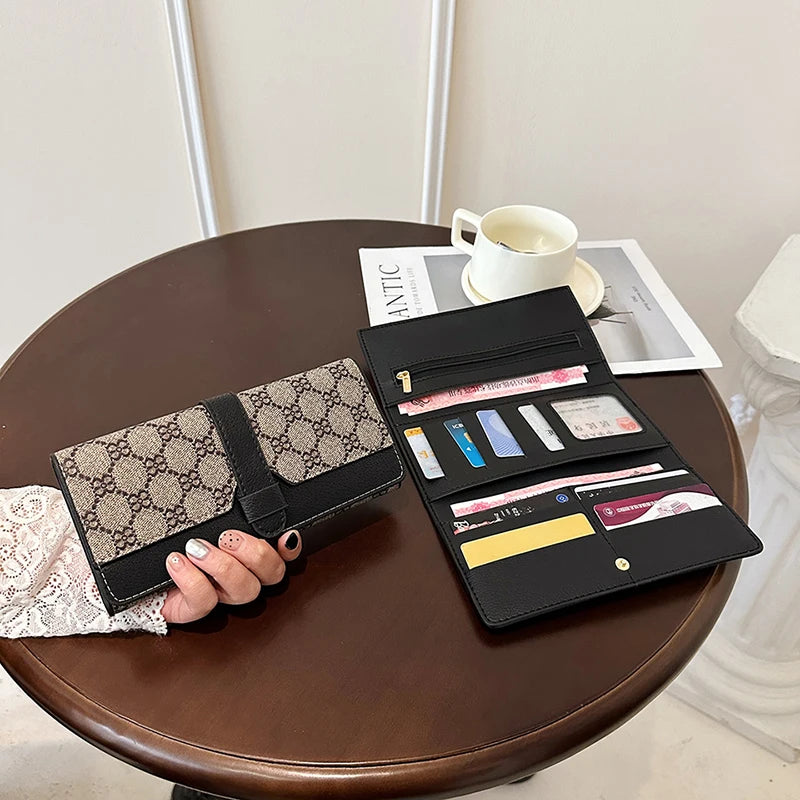 Faionable Cact Women's Wallet Large Capaci Thin Long Sle Handheld Leather Clutch Simple Design Spring 2025 New Arrival Your Shop Mania