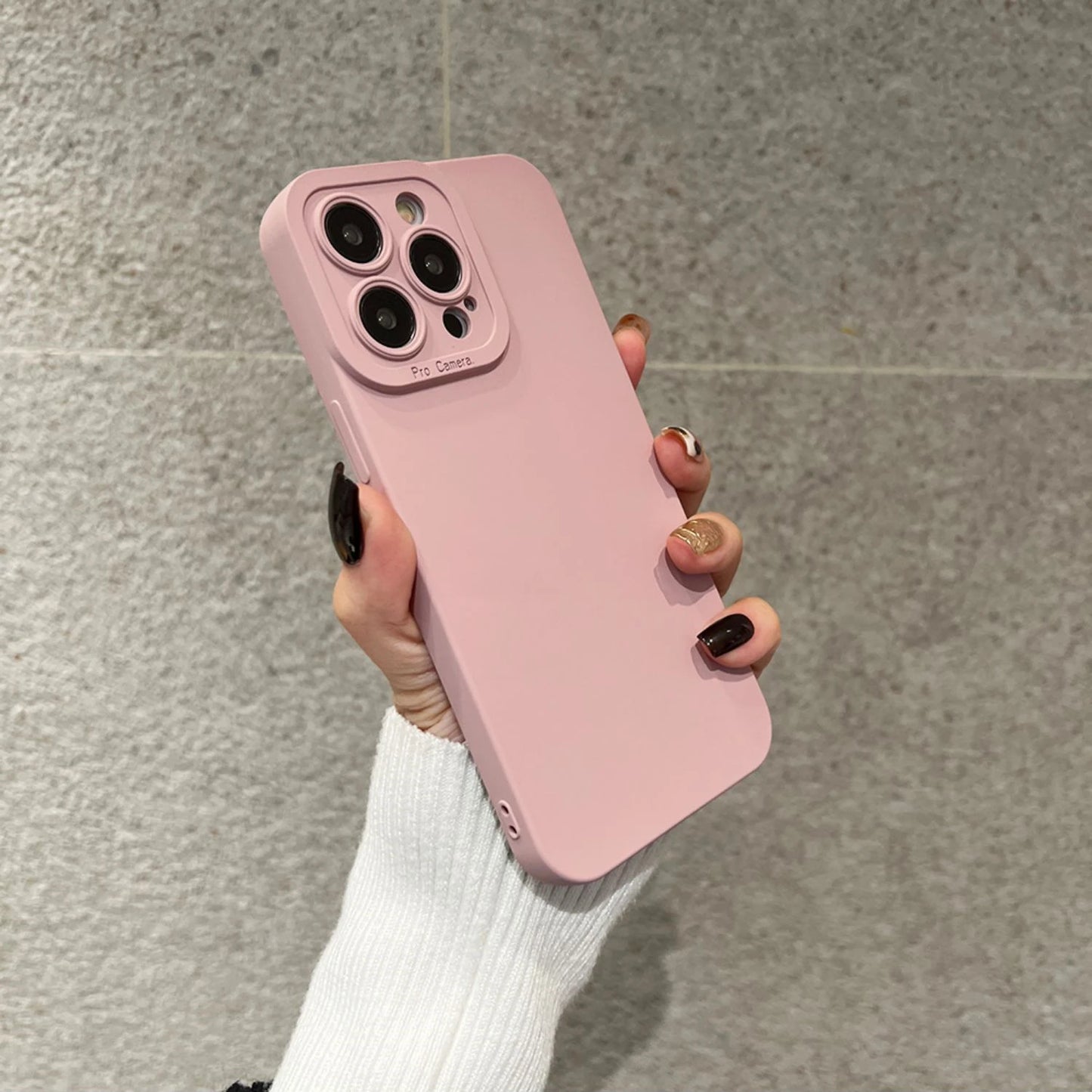 Luxury Soft Matte Purple Phone Case For iPhone 11 12 13 14 15 16 Pro Max XS XR 7 Plus Original Liquid Silicone Shockproof Cover