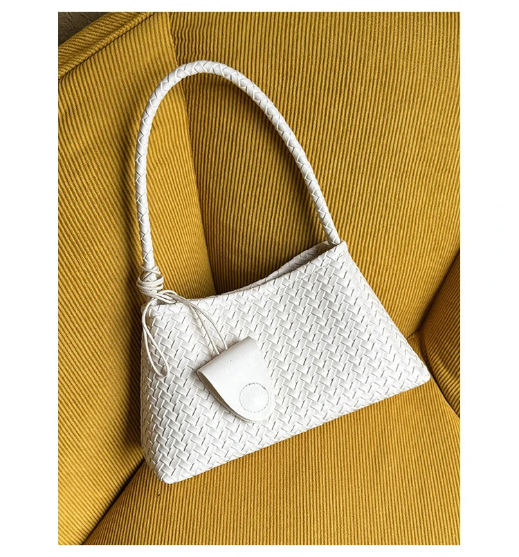 Casual Large Capaci Woven Bag Women's Summer Versatile Single oulder Underarm Bag Sli Buet Bag Briti Sle Handbag Your Shop Mania