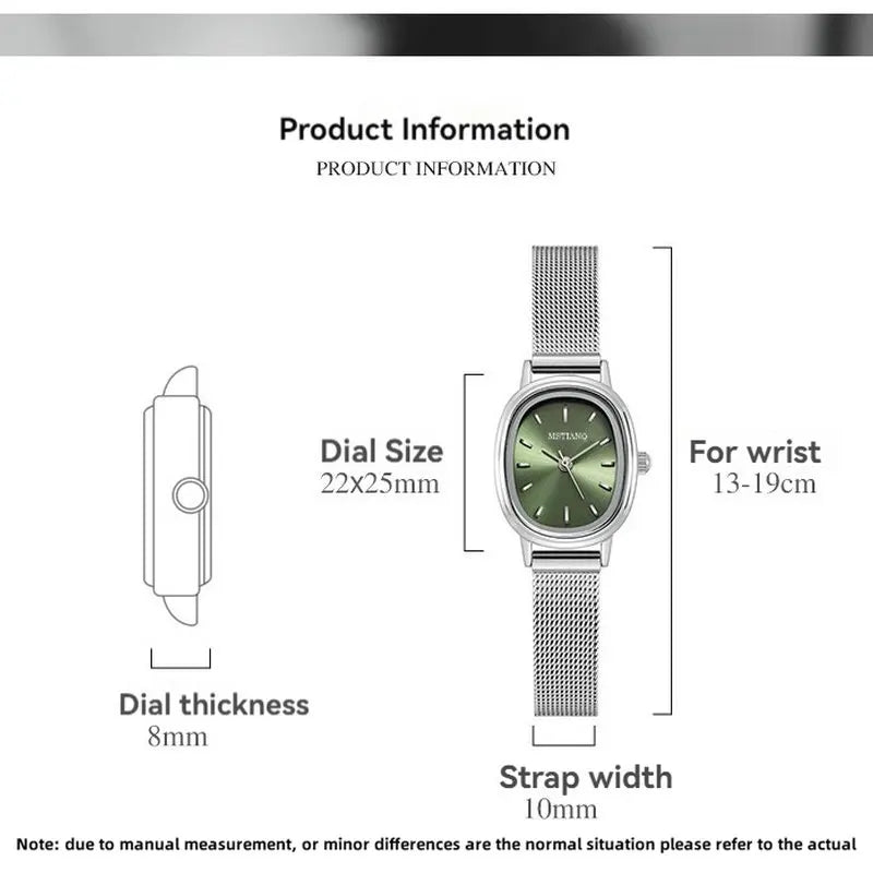 New Elliptic Watch Women Retro Fashion Ladies Quartz Wrist Watch Student Simplified Net Belt Watch Relojes Para Mujer Montre Your Shop Mania