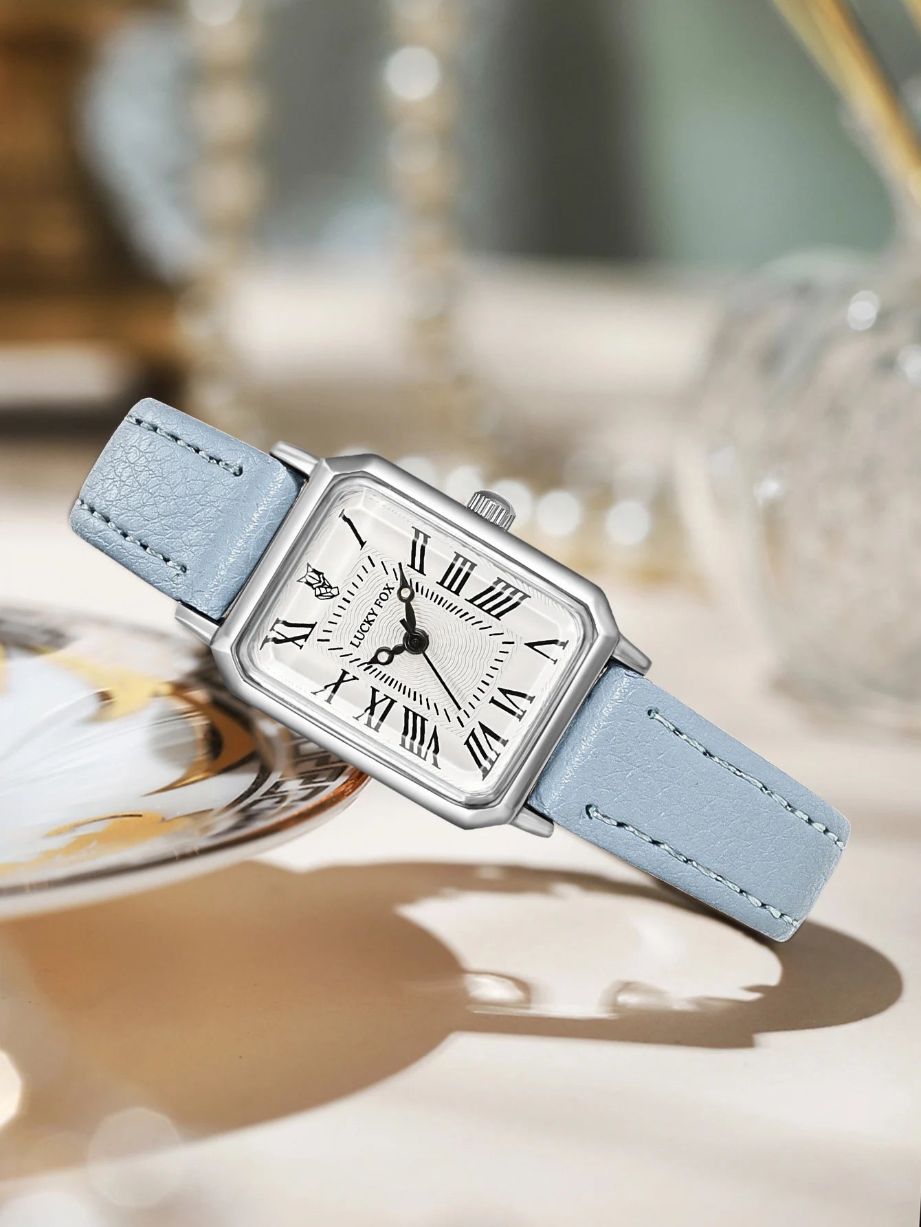 Fashion Rectangle Quartz Wrist Watch for Women Luxury Brand Roman Dial Leather Strap  Ladies Watches Clock Your Shop Mania