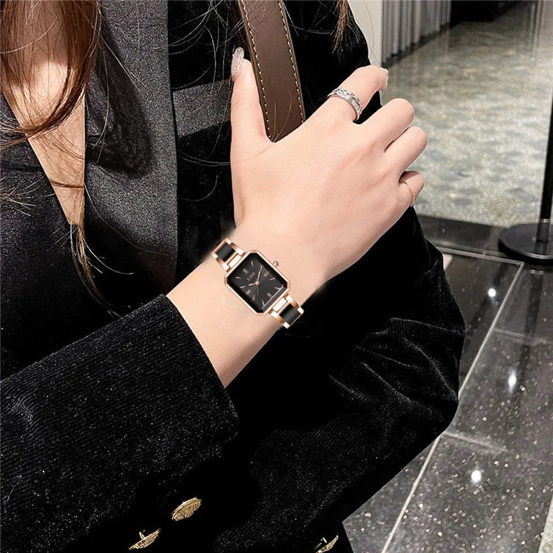 UTHAI Watch For Women Light Luxury Simple High Quality Stainless Steel Female Fashion diamond inlay Clock Watches Your Shop Mania