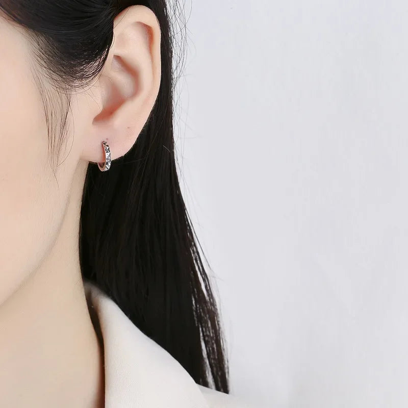 High Quality Woman's 925 Sterling Silver Jewelry New Hoop Earrings Your Shop Mania