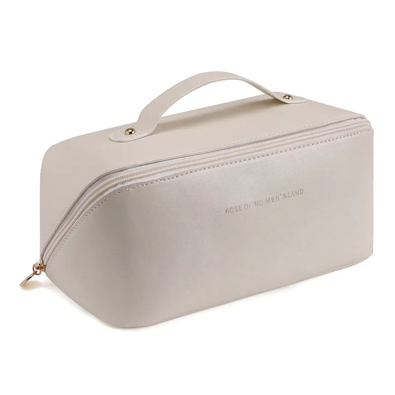 PU Fashion and Convenient Makeup Bag, Travel Storage Bag, Large Capacity Toilet Bag, Hand Boosting Beauty Pillow Makeup Bag Your Shop Mania