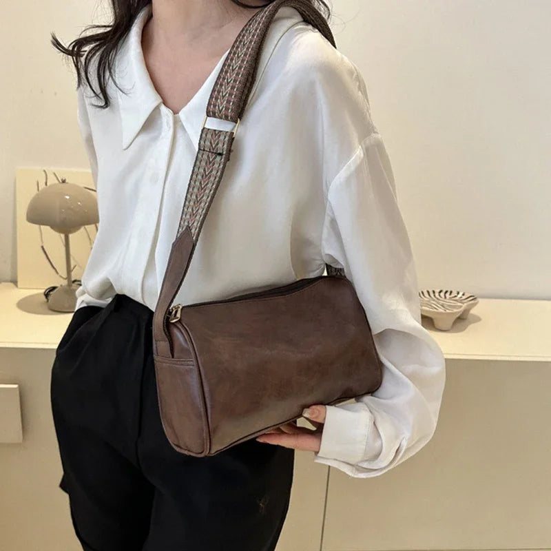 Vintage PU Leather  Women Small Handbag and Purse Fashion Designer Crossbody Bag Female Casual Travel Pillow Shoulder Bag Your Shop Mania