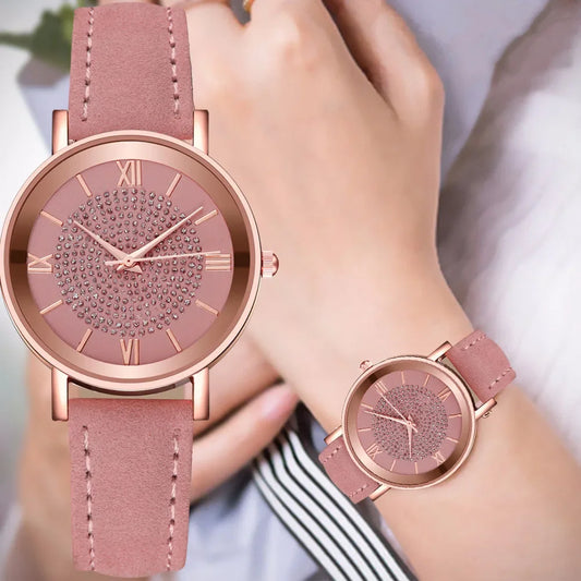 2025 New Women Watch Luxury Female Quartz Wristwatch Leather Belt Dial Casual Fashion Bracelet Ladies Girls Clock Gifts Your Shop Mania