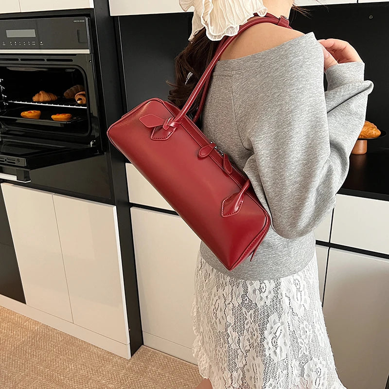 Coffee Underarm Handbag And Purse Quality Pu Leather Shoulder Bag Women Brand Boston Bag Large Capacity Travel Tote Sac A Main Your Shop Mania