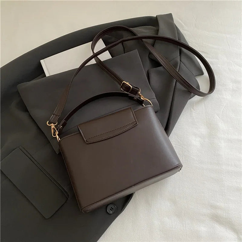 Fashionable Mini Suede Women's Bag, Faux Suede Tote Bag, Hardware Lock Buckle Decoration Handbag Purse Shoulder Cross Body Bags Your Shop Mania