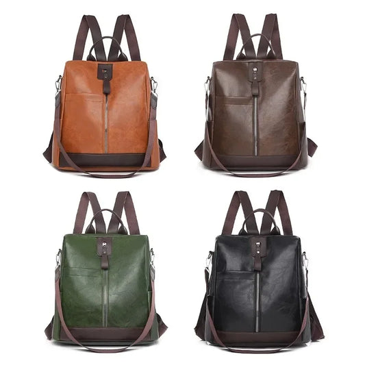 New Large Capacity High Quality PU Fashion Backpacks 2025 Simple Versatile Classic Style Zipper Commute Women's Shoulder Bags Your Shop Mania
