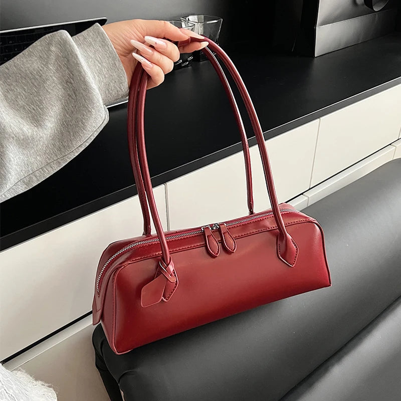 Coffee Underarm Handbag And Purse Quality Pu Leather Shoulder Bag Women Brand Boston Bag Large Capacity Travel Tote Sac A Main Your Shop Mania