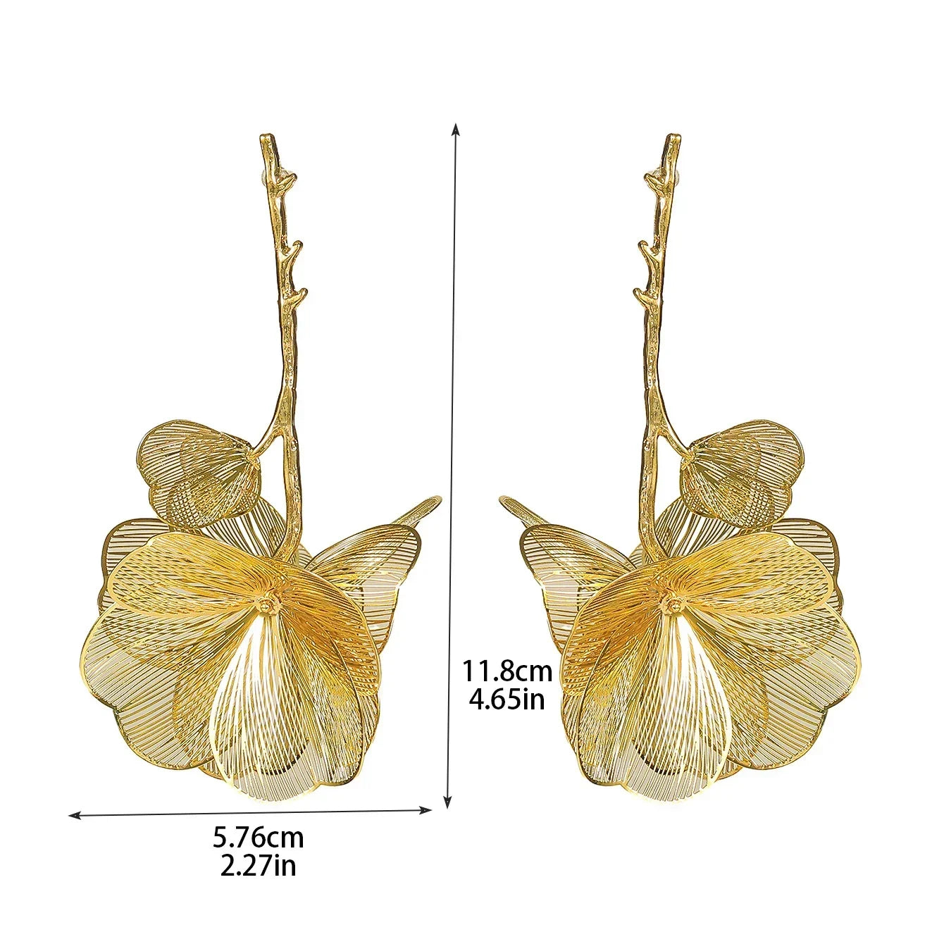 Flower Design Drop Earrings  Luxury Tassel Earrings for Women Prom Party Wedding Jewelry Accessories Your Shop Mania