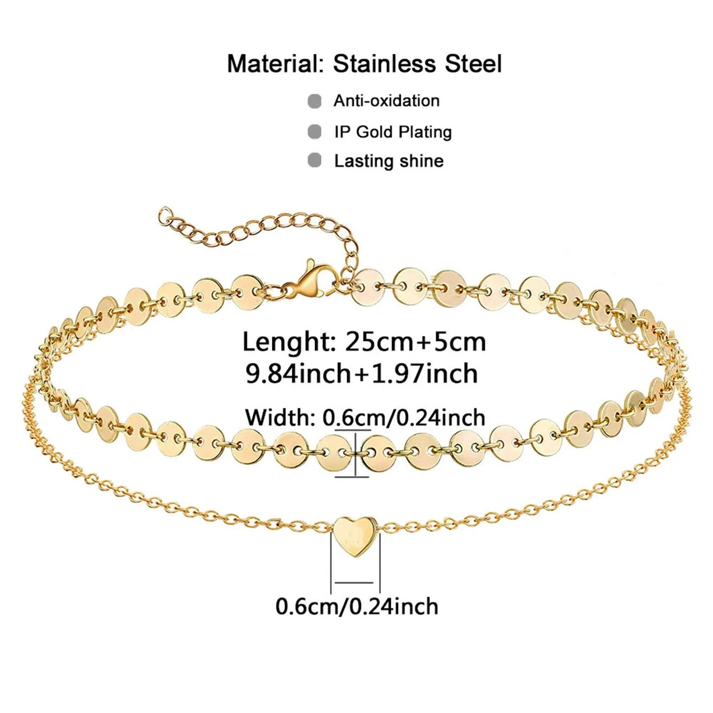 304 Stainless Steel Stylish Link Cable Chain Multilayer Layered Anklet Sandals Barefoot Beach Leg Bracelet 25cm(9 7/8") long Your Shop Mania