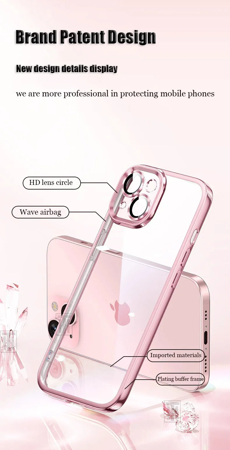 Official  Phone Case for iPhone 16 15 14 13 12 11 Pro Max 16 Plus Transparent