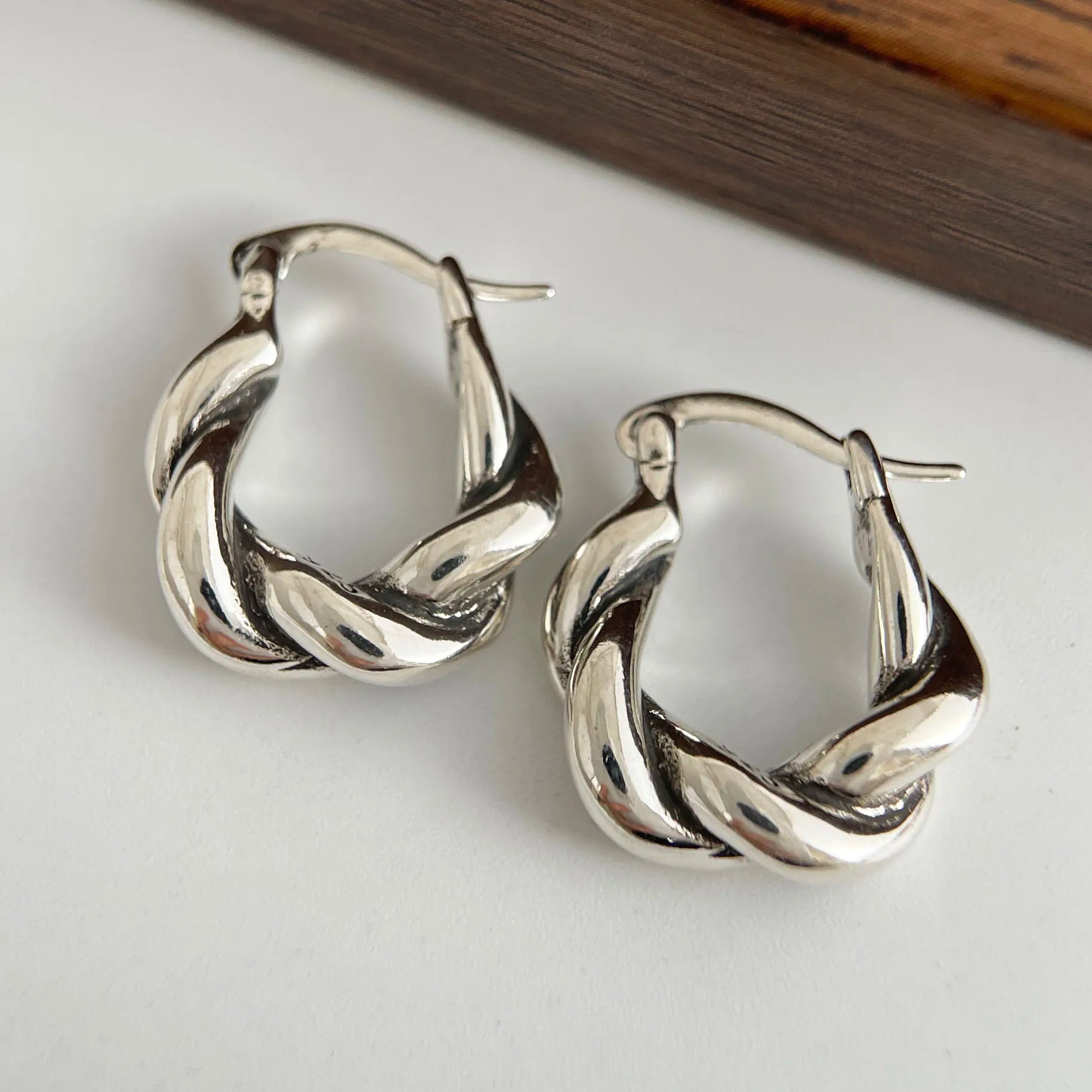 925 Sterling Silver Earrings For Women Trendy Vintage Twist Earring Jewelry Prevent Allergy Party Accessories Gift Your Shop Mania
