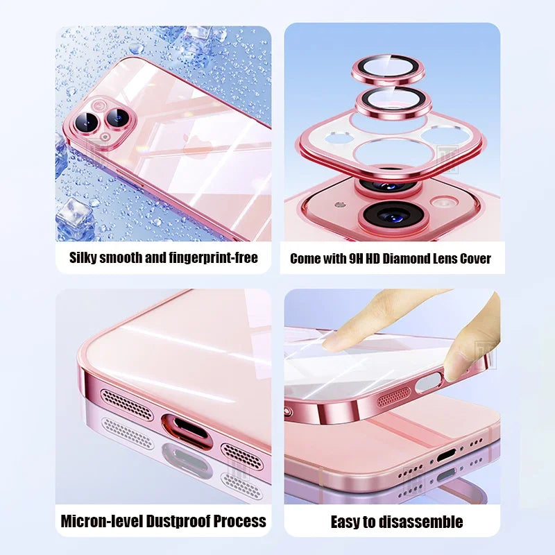 Official  Phone Case for iPhone 16 15 14 13 12 11 Pro Max 16 Plus Transparent