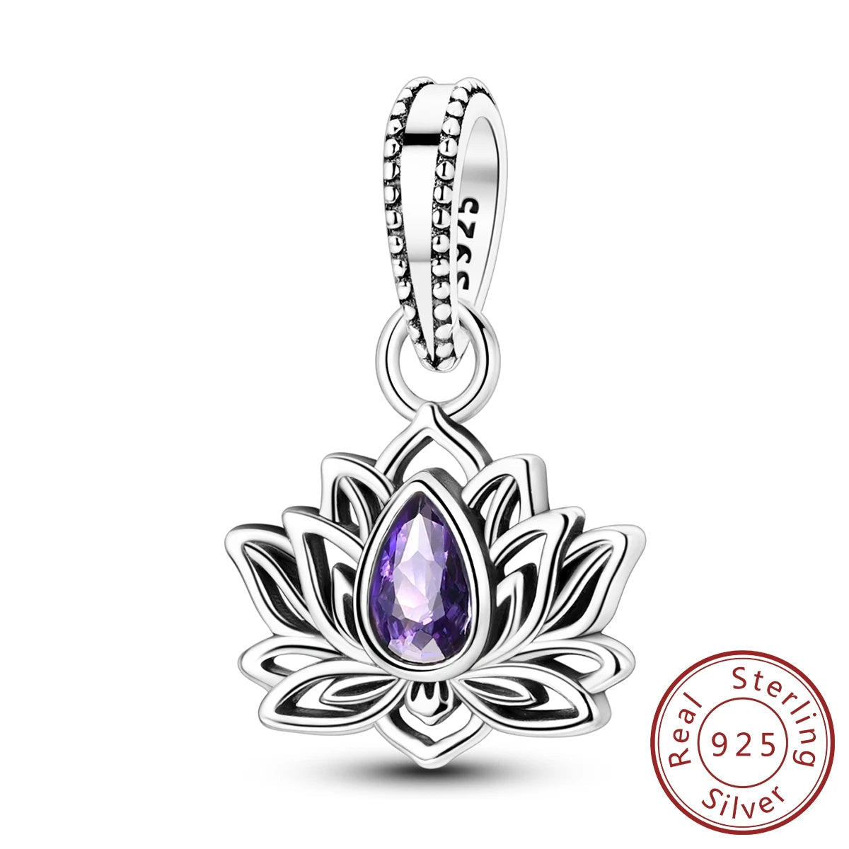 Lotus flower 925 Sterling Silver Originales Charm Pendant Fit Bracelet Charm DIY Woman Jewelry Your Shop Mania