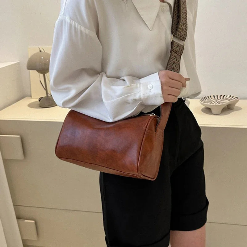 Vintage PU Leather  Women Small Handbag and Purse Fashion Designer Crossbody Bag Female Casual Travel Pillow Shoulder Bag Your Shop Mania
