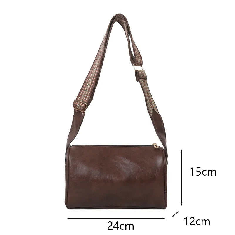 Vintage PU Leather  Women Small Handbag and Purse Fashion Designer Crossbody Bag Female Casual Travel Pillow Shoulder Bag Your Shop Mania
