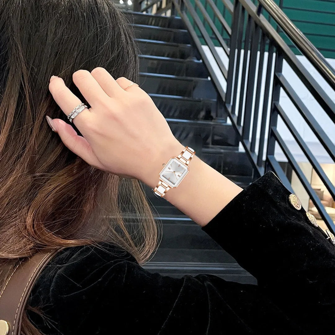 UTHAI Watch For Women Light Luxury Simple High Quality Stainless Steel Female Fashion diamond inlay Clock Watches Your Shop Mania