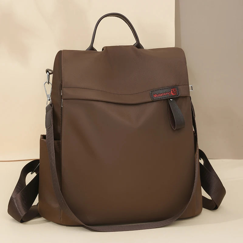 2025 New Fashion Women Anti-Theft Nylon Backpack Large Capacity Lightweight Travel Handbag Casual Shoulder Bag for Work College Your Shop Mania