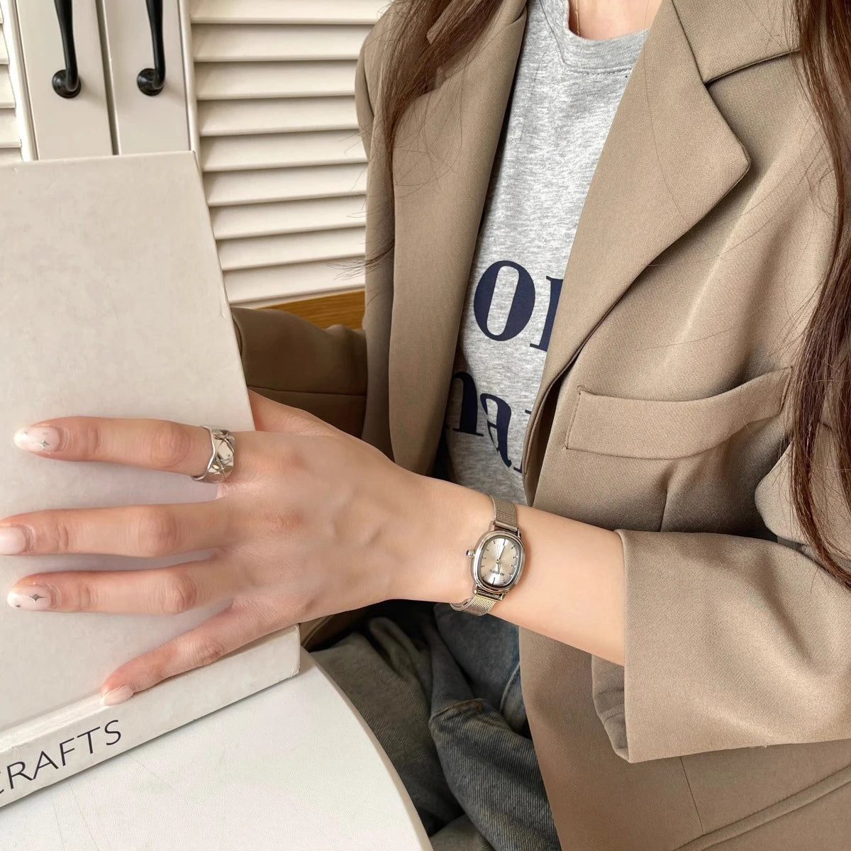 New Elliptic Watch Women Retro Fashion Ladies Quartz Wrist Watch Student Simplified Net Belt Watch Relojes Para Mujer Montre Your Shop Mania