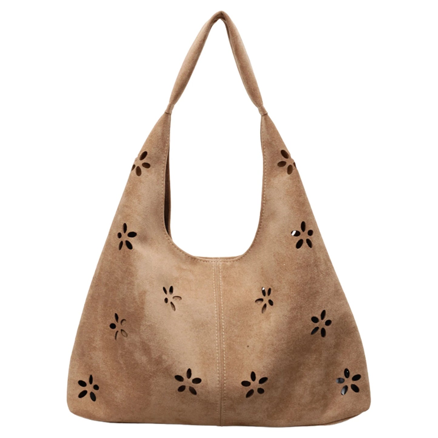 Faux Suede Tote Bag for Women Large Capacity Slouchy Shoulder Bags Faux Suede Casual Tote Bags for Travel School College Work Your Shop Mania