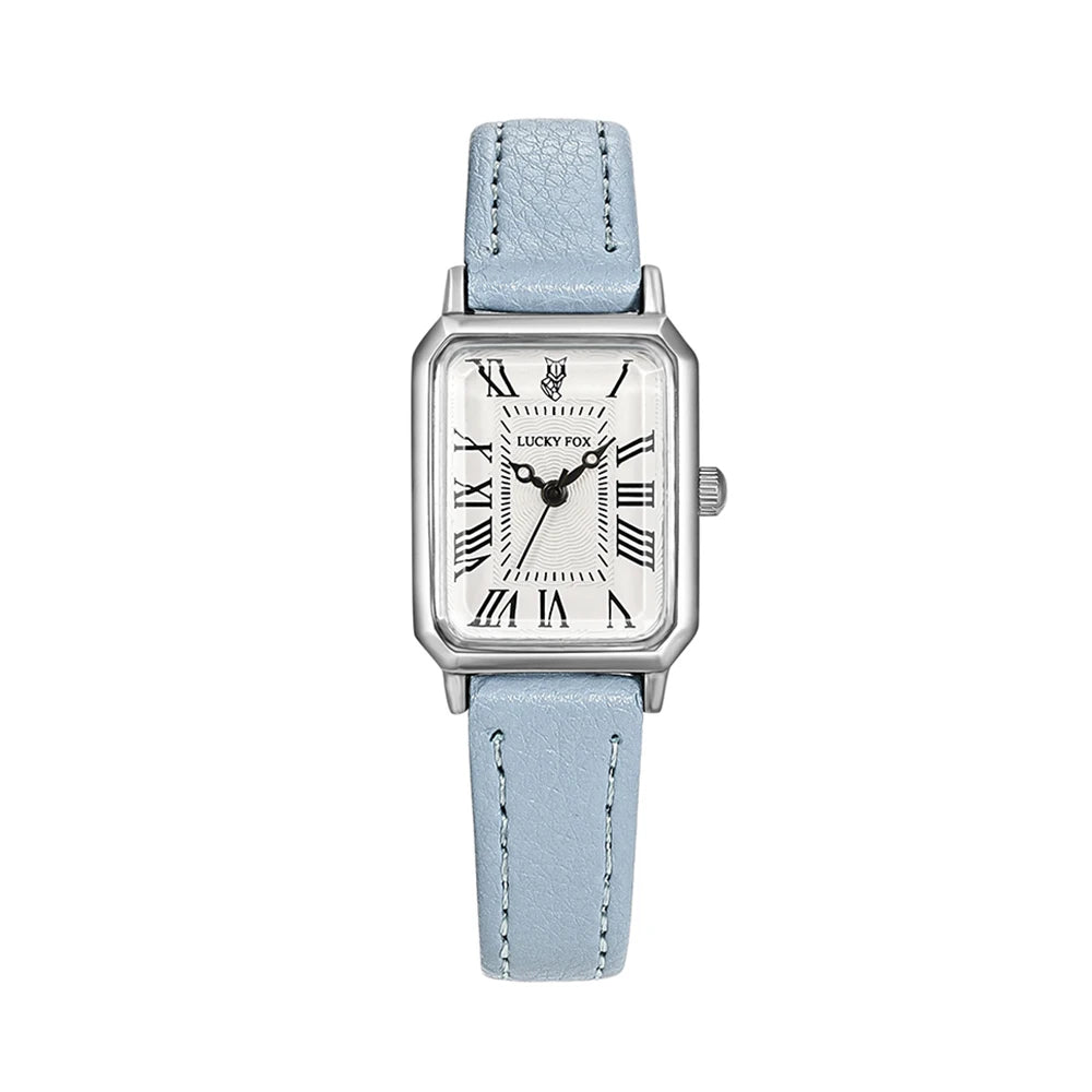 Fashion Rectangle Quartz Wrist Watch for Women Luxury Brand Roman Dial Leather Strap  Ladies Watches Clock Your Shop Mania