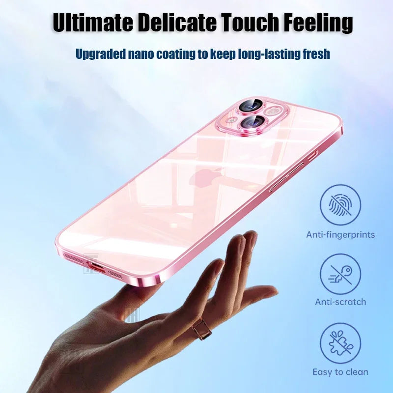 Official  Phone Case for iPhone 16 15 14 13 12 11 Pro Max 16 Plus Transparent