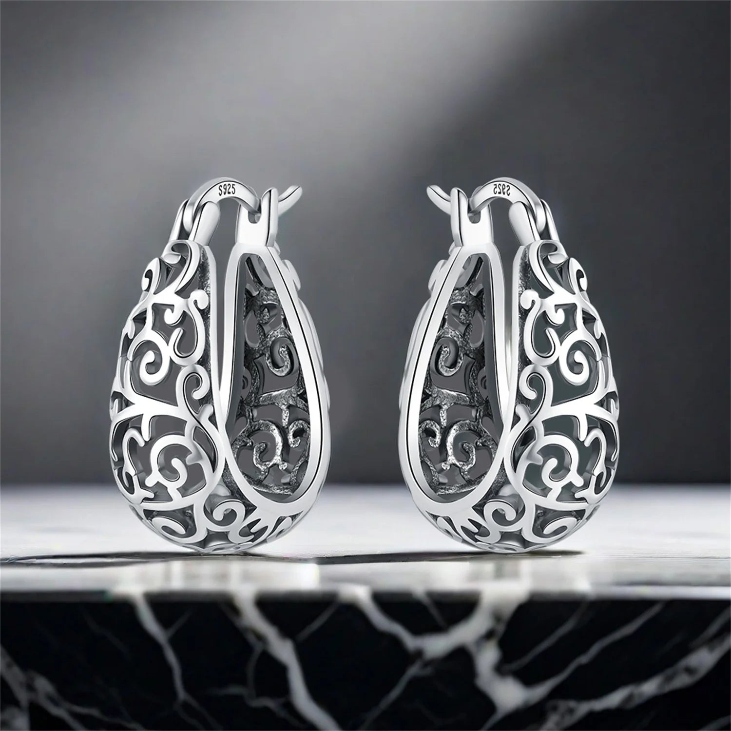 925 Sterling Silver Vintage Vine Series Earring Jewelry Versatile Hoop Earrings For Women Jewelry Fine Birthday Party Gifts Your Shop Mania