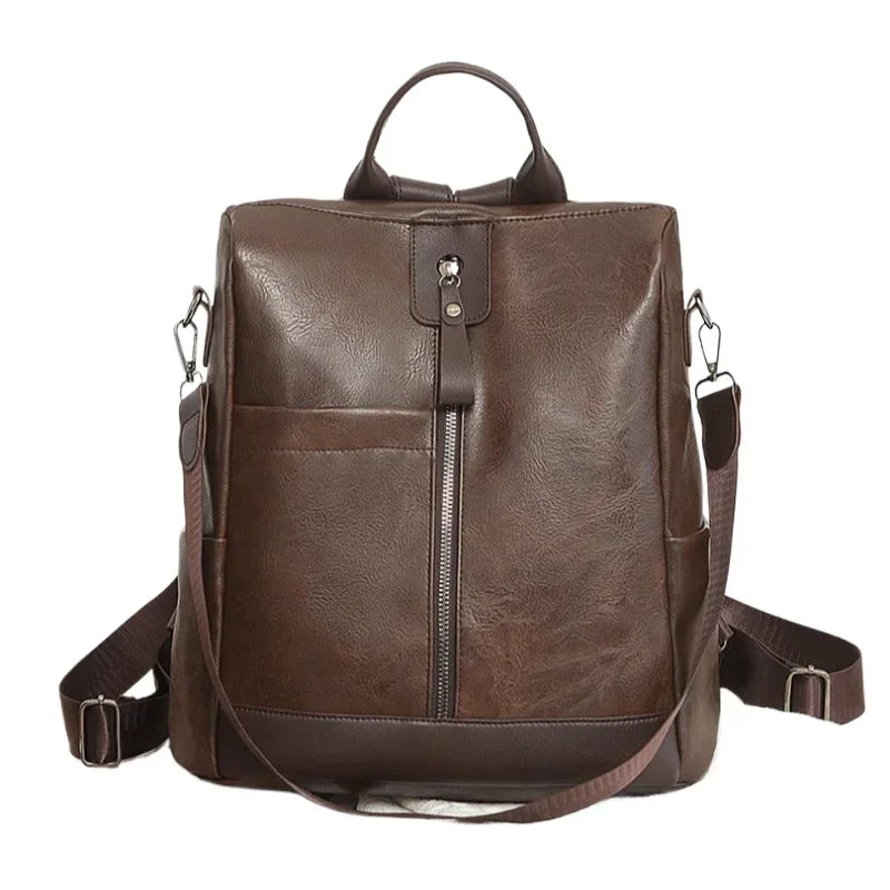 New Large Capacity High Quality PU Fashion Backpacks 2025 Simple Versatile Classic Style Zipper Commute Women's Shoulder Bags Your Shop Mania
