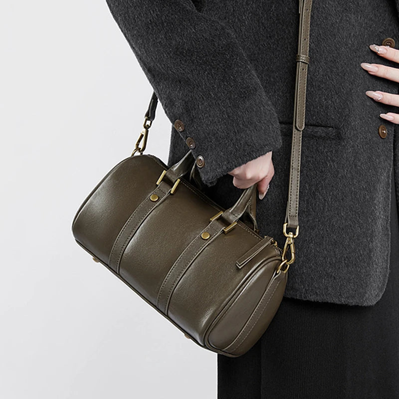 fashion  Genuine Leather Small Shoulder Crossbody Bags For Women 2025 Trend Designer Pillow Tote Ladies Handbags Your Shop Mania