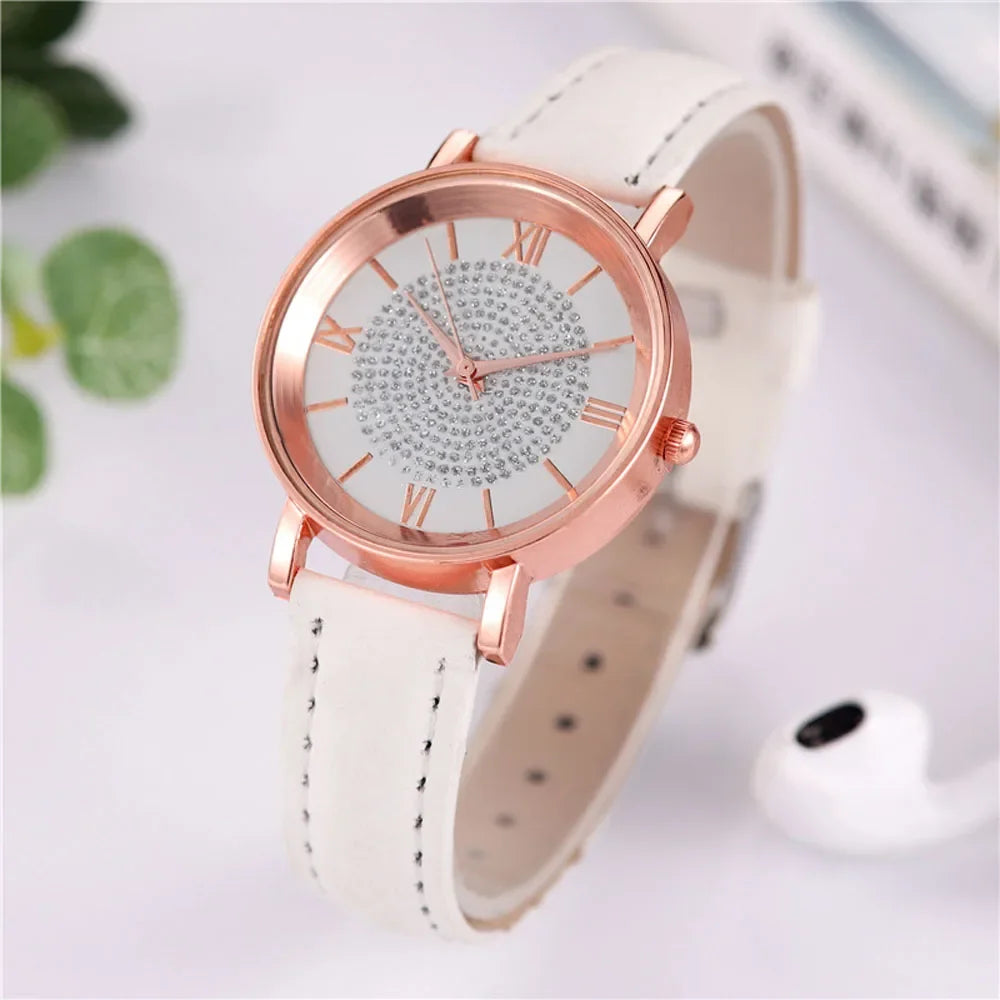 2025 New Women Watch Luxury Female Quartz Wristwatch Leather Belt Dial Casual Fashion Bracelet Ladies Girls Clock Gifts Your Shop Mania