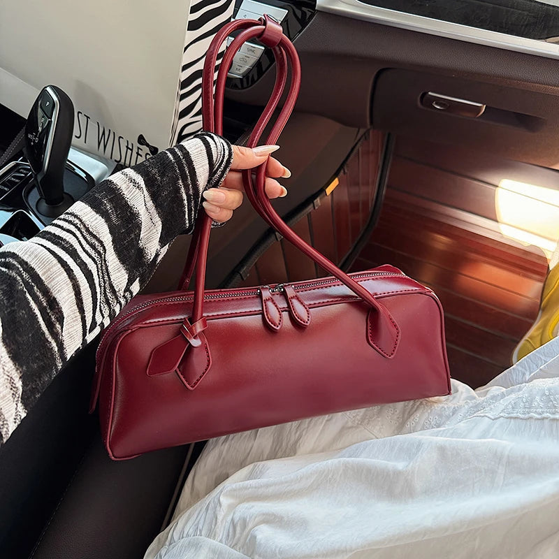 Coffee Underarm Handbag And Purse Quality Pu Leather Shoulder Bag Women Brand Boston Bag Large Capacity Travel Tote Sac A Main Your Shop Mania