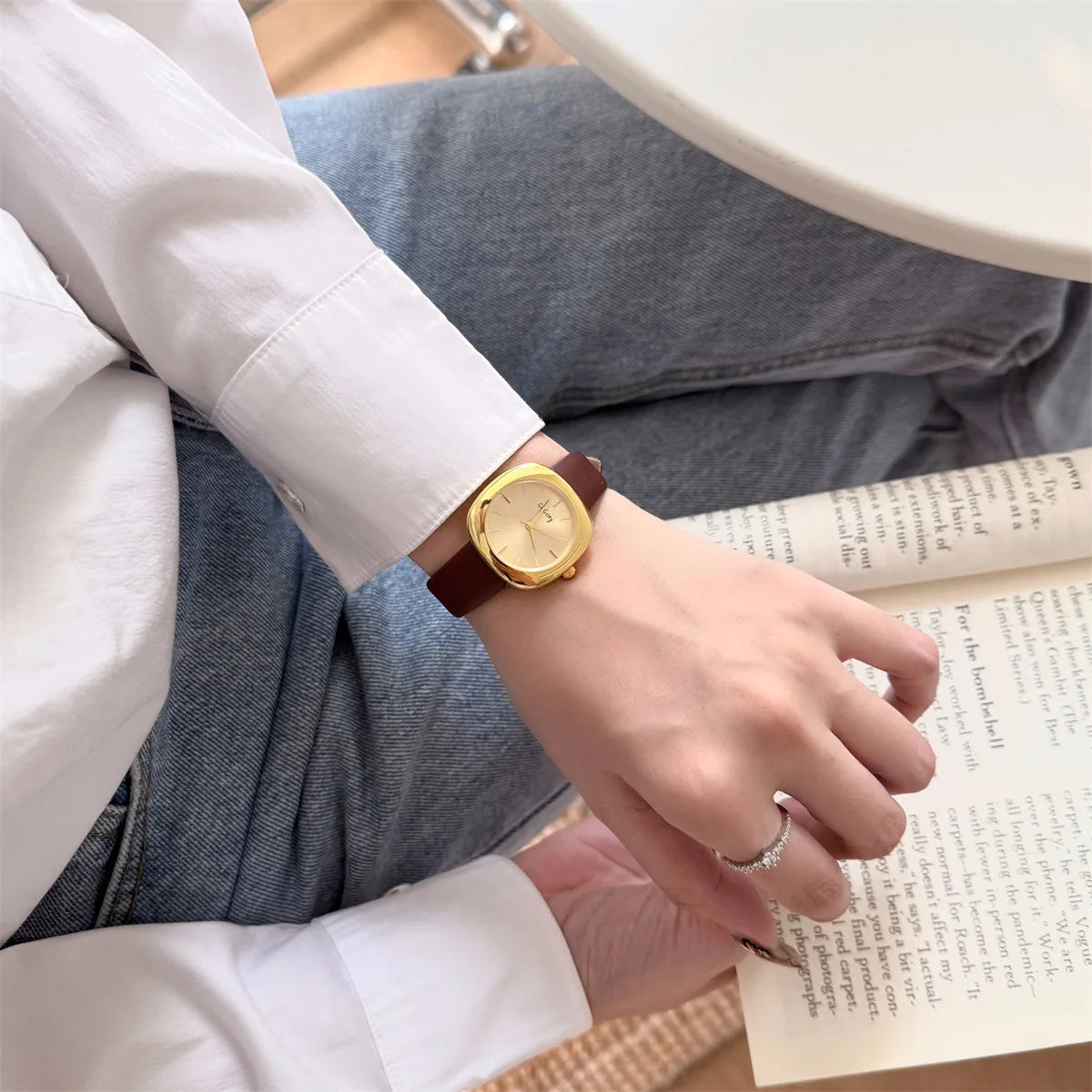 Luxury Brand Gold Watch for Women Fashion Simple Quartz Watches Adjustable Stainless Steel Strap Wristwatch Dropshipping Your Shop Mania