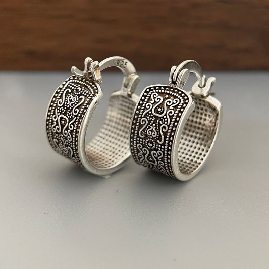 925 Sterling Silver Earrings For Women Trendy Simple Retro Flower Earring Jewelry Prevent Allergy Party Christmas Accessories Your Shop Mania