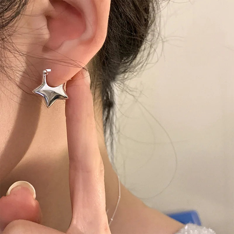 925 Sterling Silver Vintage Simpe Star Earrings For Women Trendy Earring Jewelry Prevent Allergy Party Accessories Gift Your Shop Mania