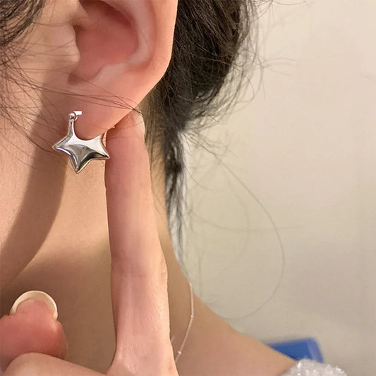 925 Sterling Silver Vintage Simpe Star Earrings For Women Trendy Earring Jewelry Prevent Allergy Party Accessories Gift Your Shop Mania