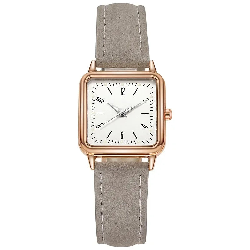 Fashion Simple Quartz watch for Women Reloj Mujer Women's Wristwatches Ladies Red Leather Bussiness Students Casual Watch Relojs Your Shop Mania