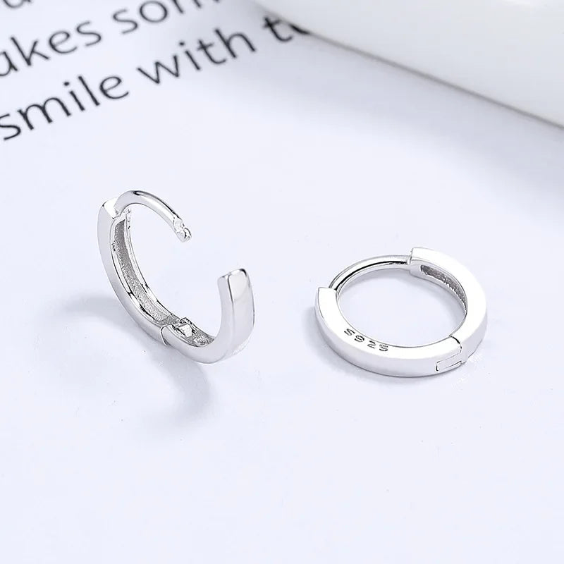 High Quality Woman's 925 Sterling Silver Jewelry New Hoop Earrings Your Shop Mania