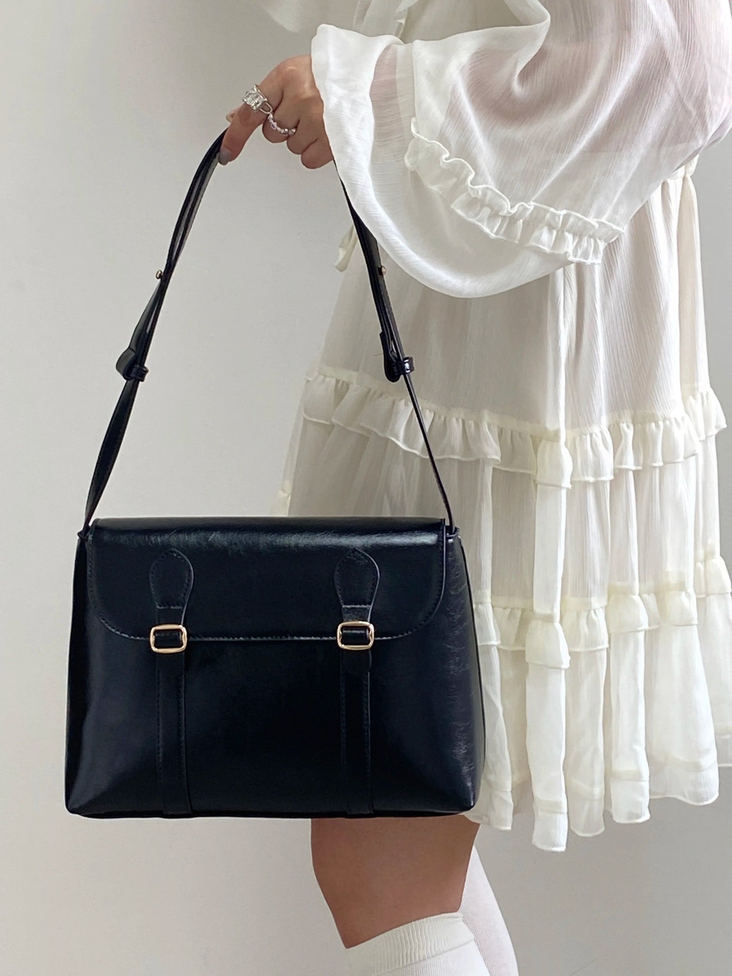 Vintage Women's Shoulder Bag Large Capacity Ladies Tote Purse Handbags Pu Leather Female Messenger Bags College Girls Book Bag Your Shop Mania