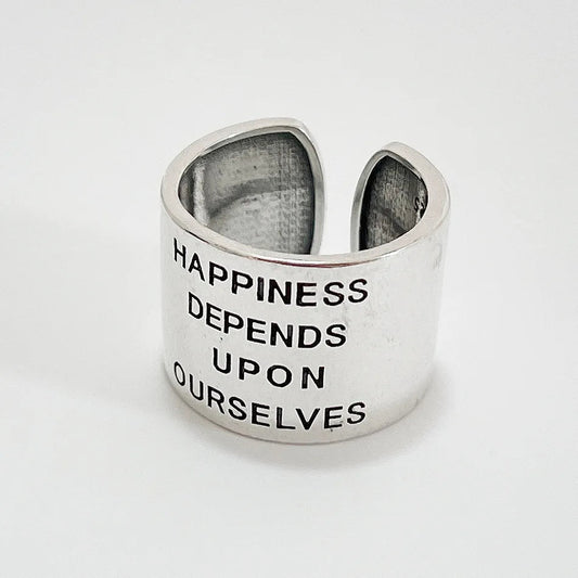 100% Solid 925 Sterling Silver Letters Open Rings For Women Fashion Trendy Retro Anillos Party Gifts Accessories Your Shop Mania