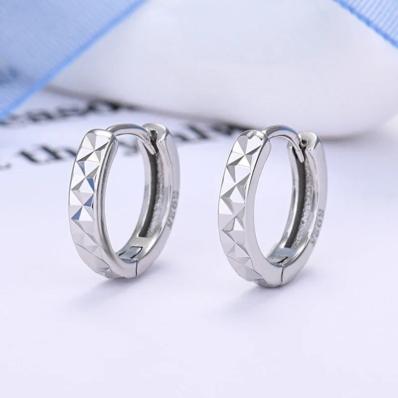 High Quality Woman's 925 Sterling Silver Jewelry New Hoop Earrings Your Shop Mania
